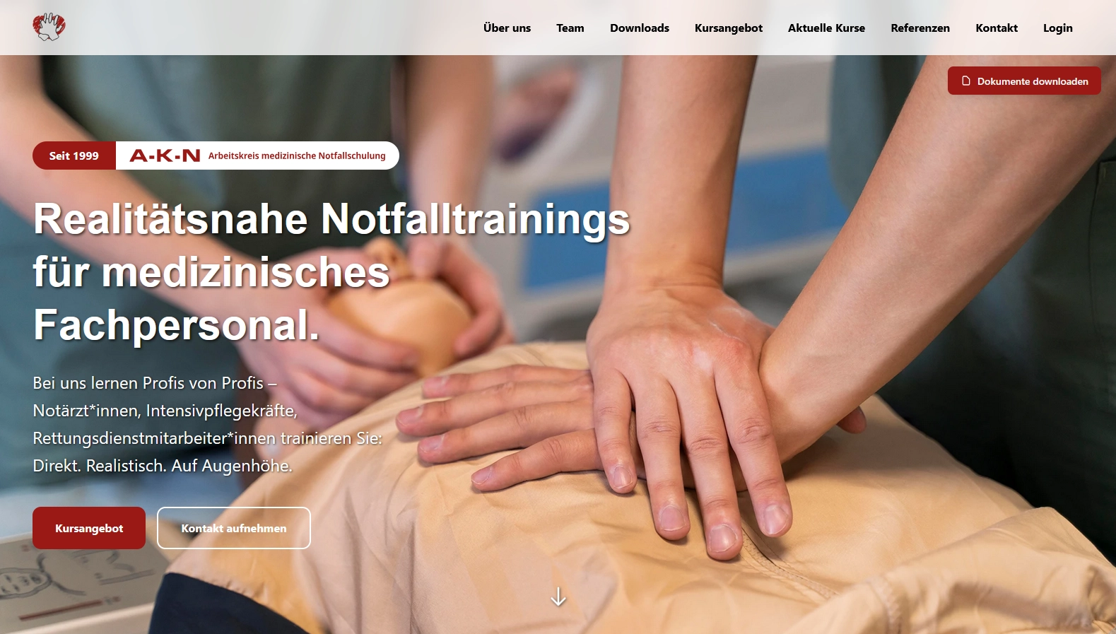 Öffentliche Website von AKN